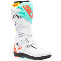 Мотокрос ботуши SIDI CROSSFIRE 3 SRS WHITE/FLUO MINT/CORAL