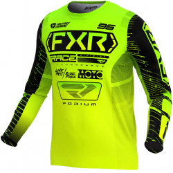Детска мотокрос блуза FXR PODIUM MX25 HIVIS/LIME/BLACK