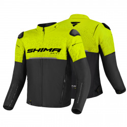 Текстилно  мото  яке SHIMA DRIFT  BLACK/YELLOW FLUO