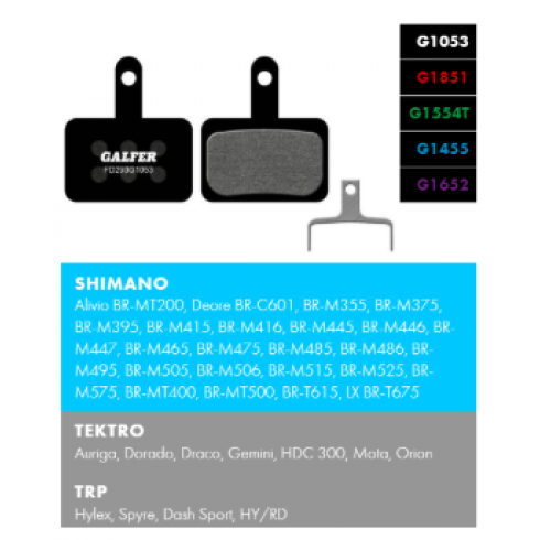 Вело спирачни накландки GALFER BIKE FD293G1053 PERFORMANCE Brake Pad Вело спирачни накландки GALFER BIKE FD293G1053 PERFORMANCE Brake Pad