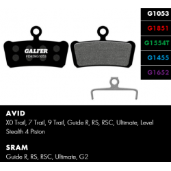 Вело спирачни накландки GALFER BIKE FD459G1053 PERFORMANCE Brake Pad