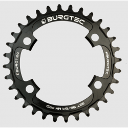 ВелоПлоча BURGTEC 96/64mm PCD Thick Thin Chainring ­34T ­Burgtec Black