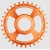 Вело Плоча BURGTEC Cinch Thick Thin Chainring ­32T­ Iron Bro Orange thumb