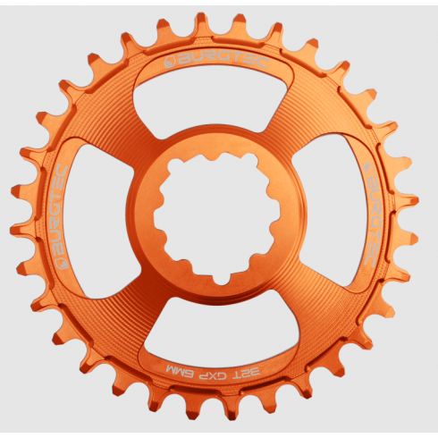 Вело Плоча BURGTEC GXP Boost 3mm Offset Thick Thin Chainring Iron Bro Orange 32T Вело Плоча BURGTEC GXP Boost 3mm Offset Thick Thin Chainring Iron Bro Orange 32T
