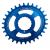 Вело Плоча BURGTEC Oval Cinch Thick Thin Chainring ­Deep Blue ­32T thumb