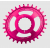 Вело Плоча BURGTEC Oval Cinch Thick Thin Chainring ­Purple Rain ­32T thumb