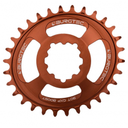 Вело Плоча BURGTEC Oval GXP Boost 3mm Offset Thick Thin Chainring ­32T ­Kash Bronze