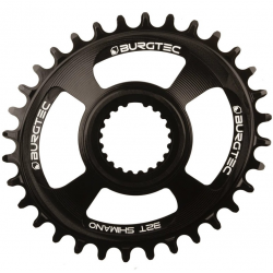 Вело Плоча BURGTEC Oval Shimano Direct Mount Thick Thin Chainring - 32T - Burgtec Black