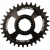 Вело Плоча BURGTEC Oval Shimano Direct Mount Thick Thin Chainring - 32T - Burgtec Black thumb