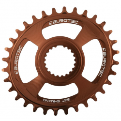 Вело Плоча BURGTEC Oval Shimano Direct Mount Thick Thin Chainring - 32T - Kash Bronze