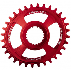 Вело Плоча BURGTEC Oval Shimano Direct Mount Thick Thin Chainring - 32T - Race Red