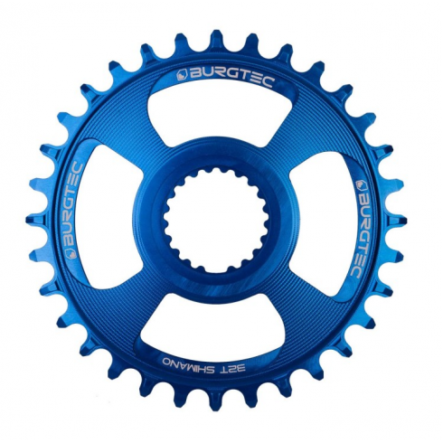 Вело Плоча BURGTEC Shimano Direct Mount Thick Thin Chainring - 32T - Deep Blue Вело Плоча BURGTEC Shimano Direct Mount Thick Thin Chainring - 32T - Deep Blue