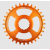 Вело Плоча BURGTEC Shimano Direct Mount Thick Thin Chainring ­ 34T ­ Iron Bro Orange thumb