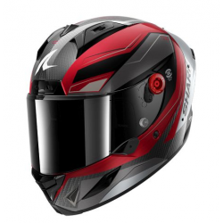 Каска SHARK AERON MEKARIUM BLACK/RED//WHITE