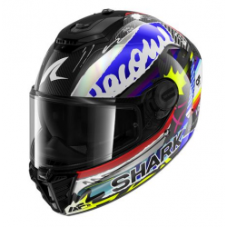 Каска SHARK SPARTAN RS CARBON STREETRUSH BLACK/BLUE/SILVER/YELLOW