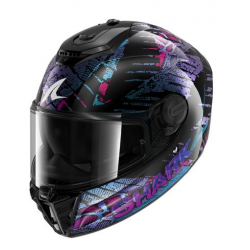 Каска SHARK SPARTAN RS CARBON REPTAIA BLACK/BLUE/PURPLE