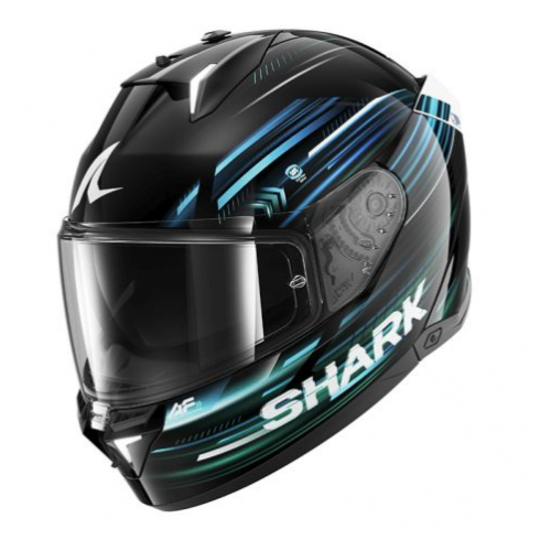 Каска SHARK SKWAL i3 LIGHT-BLUR BLACK/BLUE/GREEN