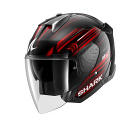Каска за скутер SHARK SKWAL i3 JET LIGHT-BLUR BLACK/RED