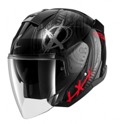 Каска за скутер SHARK SKWAL JET SHIEVER BLACK/RED