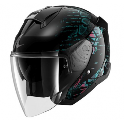 Каска за скутер SHARK SKWAL JET REPTAIA BLACK/BLUE