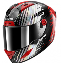 Каска SHARK AERON EDGY BLACK/RED/SILVER