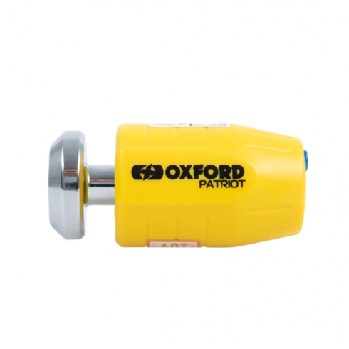 Дискова ключалка OXFORD Patriot - Ø14 мм, жълта Дискова ключалка OXFORD Patriot - Ø14 мм, жълта