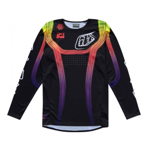 Детско мотокрос джърси TROY LEE DESIGNS SE PRO Stripes Jersey - Black/Multi Детско мотокрос джърси TROY LEE DESIGNS SE PRO Stripes Jersey - Black/Multi
