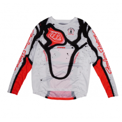 Детско мотокрос джърси TROY LEE DESIGNS GP Pro Membrane Youth Jersey - White/Infra Red