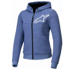 Дамски мото суичър ALPINESTARS Stella Chrome v2 BLUE VIOLET/WHT