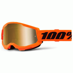Детски мотокрос очила 100% Strata 2 NEON ORANGE/TRUE GOLD