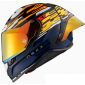 Каска NEXX X.R3R GLITCH RACER ORANGE BLUE thumb