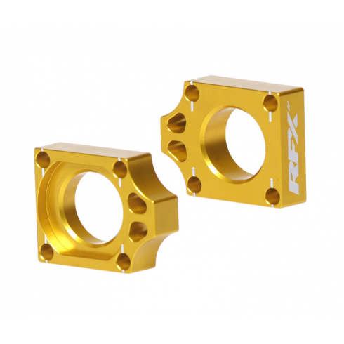 Блок втулка за задна ос RFX Pro Rear Axle Adjuster Blocks (Yellow) - Suzuki RMZ250/450 04-25 Блок втулка за задна ос RFX Pro Rear Axle Adjuster Blocks (Yellow) - Suzuki RMZ250/450 04-25
