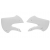 Пластмасови капаци за радиатор RACETECH Radiator Scoops KLX 110 02-09 (White)