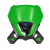 Фар RACETECH V-FACE 2.0 LED Headlight (Black/Green)