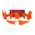 Комплект пластмаси RACETECH Plastic Kit KTM 23-24 (Neon Orange)