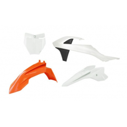 Комплект пластмаси RACETECH Plastic Kit 4 pcs KTM SX 50 16-23 (Orange/White) Комплект пластмаси RACETECH Plastic Kit 4 pcs KTM SX 50 16-23 (Orange/White)
