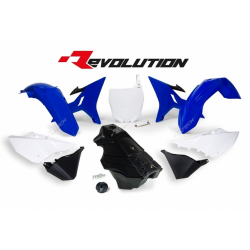 Комплект пластмаси RACETECH Revolution Plastic Kit + Gas Tank (Blue/White/Black) Yamaha YZ125/250 02-19