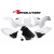 Комплект пластмаси RACETECH Revolution Plastic Kit + Gas Tank (Black/White) Yamaha YZ125/250 02-19
