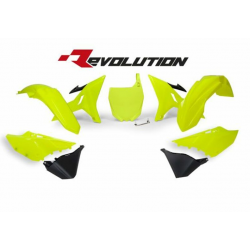 Комплект пластмаси RACETECH Revolution Replacement Plastics Kit (Yellow/Black) Yamaha YZ125/250 02-21