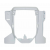 Стойка за маска за фар RACETECH Headlight Plate Hanger Husqvarna 2020 (White)