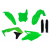 Комплект пластмаси RACETECH Plastic Kit Neon Green Kawasaki KX450F 16-18