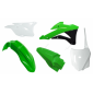 Комплект пластмаси RACETECH Plastic Kit OEM Color Green/White Kawasaki KX85 14-21 thumb
