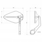 Огледала за мотор BARRACUDA X-VERSION RETROBAR END BLACK (PAIR) thumb