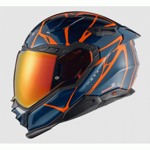 Каска NEXX X.WST3 B-SIDE BLUE TEAL/ORANGE