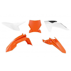Комплект пластмаси RACETECH Plastic Kit (Orange/White) KTM SX 50 24-25 Комплект пластмаси RACETECH Plastic Kit (Orange/White) KTM SX 50 24-25