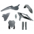 Комплект пластмаси RACETECH Plastic Kit 6 pcs (Grey) BETA RX 300 2T 300 2024