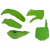 Комплект пластмаси RACETECH Plastic Kit OEM Color (2020) Kawasaki KX65 00-24