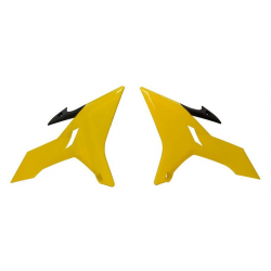 Пластмасови капаци за радиатор RACETECH Radiator Covers Yellow/Black - Yamaha YZ 15-21