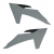 Пластмасови капаци за радиатор RACETECH Radiator Scoops KTM 23-24 (Grey) thumb