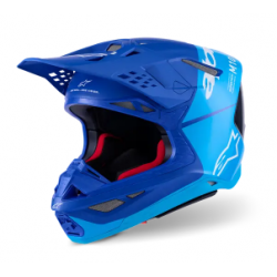 Мотокрос каска ALPINESTARS S-M10 FLOOD BLUE/BLK-CARB